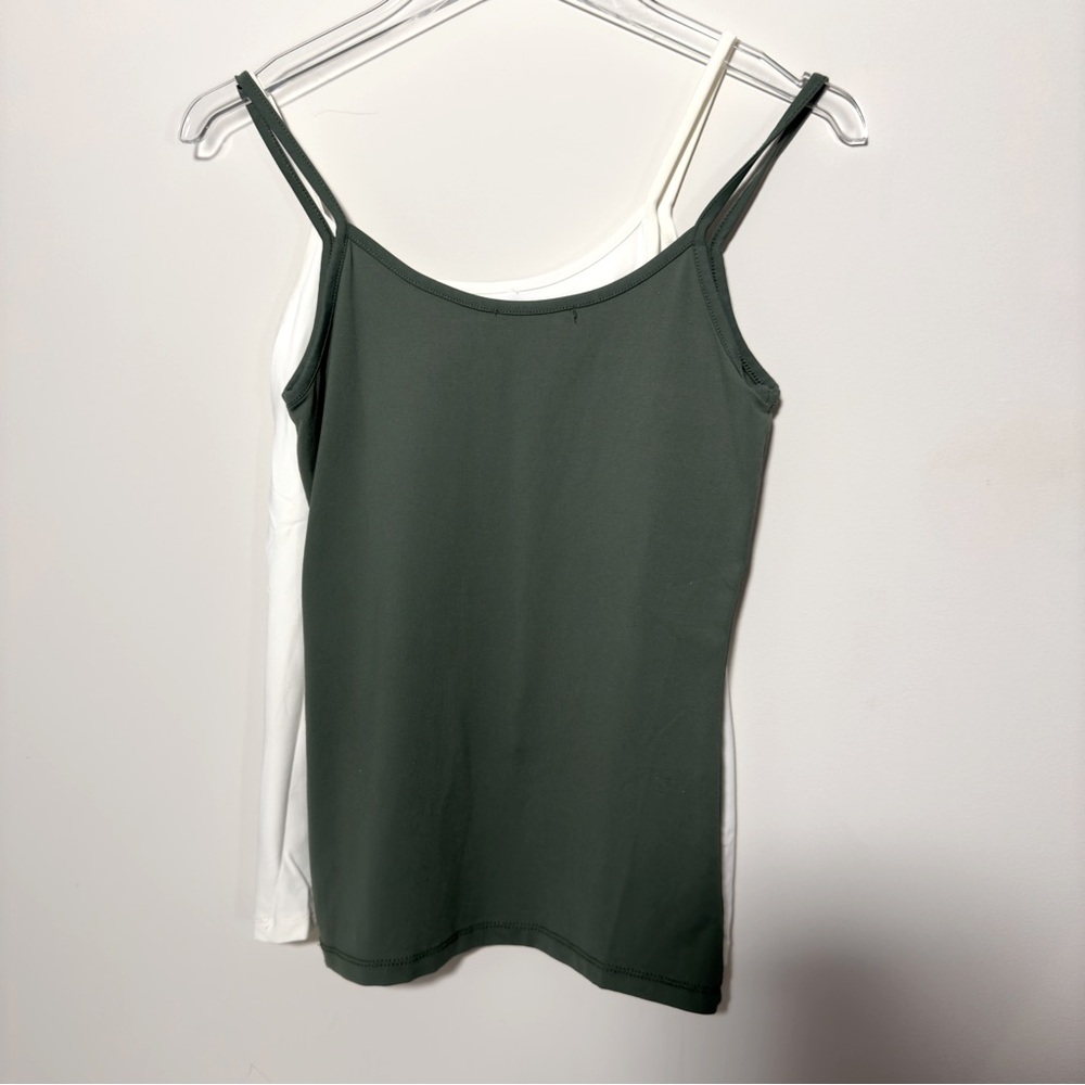 NWOT- Zara Tank Top Bundle Green/ Cream Women's Camisole Tops Size M